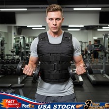 Exercise Weighted Vest Fitness Training Workout Sport 110lbs Weighted Adjustable picture