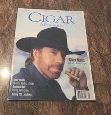 RARE Chuck Norris Cigar Aficionado Magazine August 1998 Vintage Walker Texas  picture