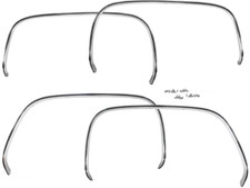 81-87 Chevy/GMC Truck Aluminum Front & Rear Fender Wheel Opening Trim Molding picture