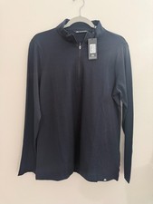NWT - Travis Mathew Crestview Black 1/4 Zip - Men's L - RETAIL $125 picture
