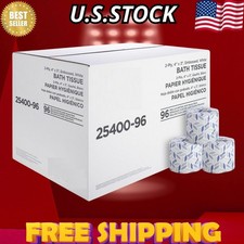 2-Ply Standard Toilet Paper (96 Count) - 400 Sheets/Roll, Bulk Bath Tissue picture