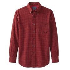 Pendleton Mens Red Houndstooth Wool Button Down Shirt Large Sir USA - AC picture