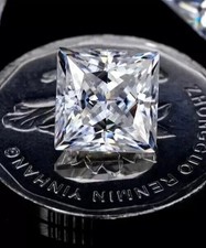 4 Ct Princess Cut Lab Grown Diamond D Color VVS1 CVD Certified Loose Diamond picture