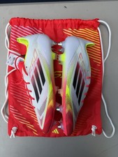 Men’s Adidas F50 Elite SG Cleats Size 10.5 Yellow/White/Red BRAND NEW WITH BOX picture