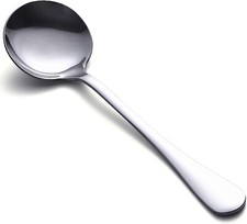 Soup Spoons 4/8-Piece Premium Stainless Steel Spoons round Spoons, Heavy-Weight picture
