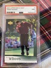 Upper Deck 2001 Upper Deck Golf Tiger Woods Rookie #1 PSA 9 Graded picture