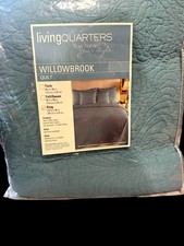 VTG King Size Blue Green Quilt Living Quarters Willowbrook Artic 102