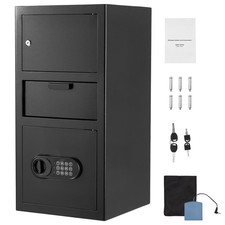 Uimoso 3.6 Cubic Feet Drop Safe Large Capacity 3 Tiers Drop Slot Safe Box Black picture