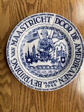 Vintage Massstricht the First Liberated City of Holland, collectible plate picture