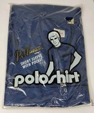 Vintage Pelham Blank Pocket TShirt Deadstock NOS USA S Blue New 5050 Single picture
