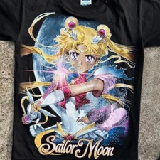 Remake Sailor Moon Anime Short Sleeve Black Color Classic Style Tshirt picture