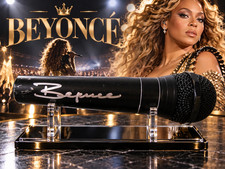 🔥🔥Hand Signed Beyonce Microphone TSA Cert 3232357 COA 🔥🔥 picture