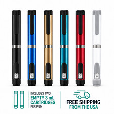 V3 3mL Refillable Peptide Pen Reusable Injector Pen with 2 Empty Cartridges picture