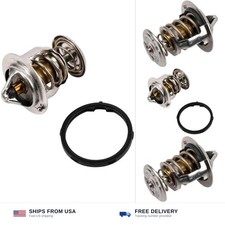 Engine coolant thermostat 187 degrees with seal gasket for GM vehicles picture