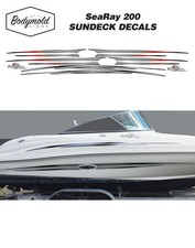Sea Ray SUNDECK Decal/Graphics kit (Grey, Red with Black Shading) picture