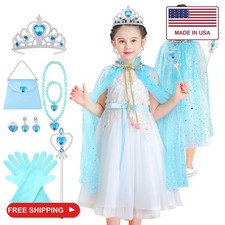 AOMIG 11PCS Princess Cape Set, Princess Cape Clothes with Crown, Wand, Jewelry, picture