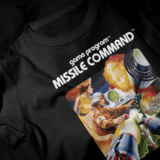 Missile Command Atari Retro Video Game T-Shirt - Vintage 1980s Game Cartridge picture