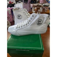 PF Flyers Center Hi Canvas White High Top Sneakers C24HC1WW Mens 8 Womens 9.5 picture