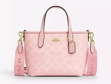 COACH City Mini Tote Bag Signature Canvas CW032 Powder Pink Outlet NEW picture