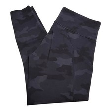 Lululemon Fast Free Tight II 25” Nulux Women's 10 Black Gray Camo 5 Pocket picture