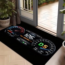 1pc, 2D Flat Printing, Racing Car Dashboard Style Entrance Door Mat, Non-Slip picture