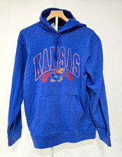 Kansas Jayhawks Blue Pullover Hoodie Sweatshirt Size M Licensed picture