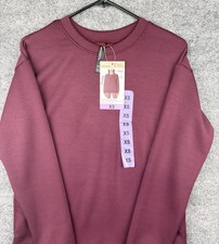 Mondetta Women's Cozy Active Crewneck Dark Red XS New picture