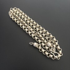 Vintage Plated Silver Tibetan Style Necklace Nepal Retro Chain Jewelry Pendant picture