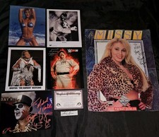 WWE WWF BRUTUS BEEFCAKE MISSY HYATT SUNNY GEN ADNAN KATO PAPA SHANGO SIGNED LOT picture