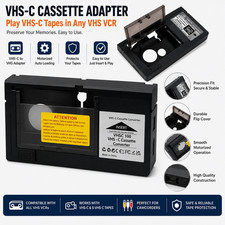 Cassette Adapter For VHS VCR VHS-C For SVHS-C Tapes Camcorders RCA Motorized US picture
