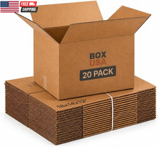 Medium Moving Boxes 18L X 14W X 12H 20-Pack - Corrugated Cardboard Box for Shipp picture
