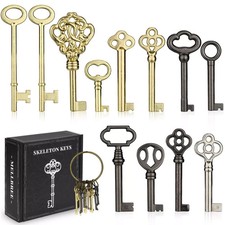 Skeleton Key Set 12-Key Universal Skeleton Keys Kit for Antique Dresser Chine... picture