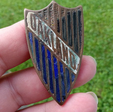 Original OEM 1929-1931 OAKLAND Enamel Brass Radiator Grille Emblem Badge picture
