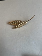 vintage Napier Sterling wheat pin gold tone picture