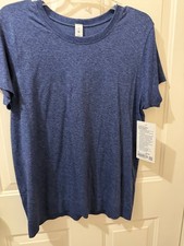NWT Lululemon Blue Heathered Swiftly Breathe Short Sleeve shirt 10 picture