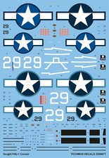F4U-1A CORSAIR (IRA CASSIUS CEPFORD ACE MARKINGS)  #32008 1/32 TECHMOD DECALS picture