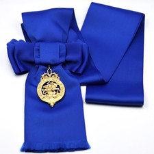 Large 84.9mm UK British Order of the Garter Lesser George Badge & Sash Replica picture
