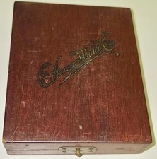 Vintage E. Howard & Co. Pocket Watch Wooden Box with License Certificate picture
