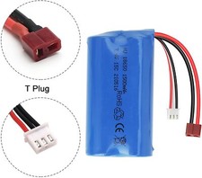 1500mAh 7.4V 2S 18650 Battery T-Plug for WLtoys 4WD Rc Cars 12403 12401 12402 picture
