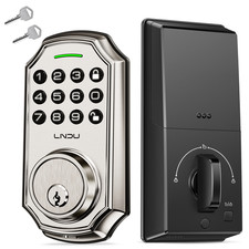 LNDU Smart Door Lock Set 100 Codes Electronic Keypad Deadbolt Keyless Entry D180 picture