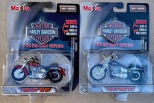 Maisto Harley Davidson 1:24 Die-Cast Replica Lot 2000 Fat Boy & 2001 Softail NIB picture