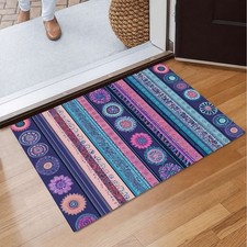 Boho Mandala Flower Pattern Floor Mat Rug Non-Slip Quick Dry Doormat Home Decor picture