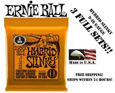 **3 SETS ERNIE BALL 2222 HYBRID SLINKY ELECTRIC GUITAR STRINGS 9-46** picture