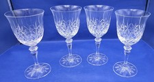 4 Mint Signed Galway Ireland Longford Cut Lead Crystal Water Goblets Glasses picture