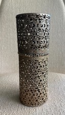Vintage Hollywood Regency Ornate Ormolu Filigree Vanity Hairspray Can Cover 8¼