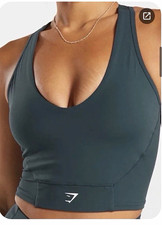 Gymshark Racerback Sports Bra/ Mesh Crop Top Size L picture