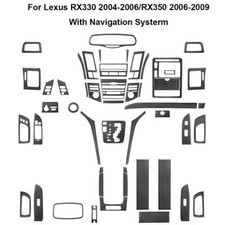 49Pcs For Lexus RX330 RX350 Carbon Fiber Full Interior Kit Cover Trim Sticker picture