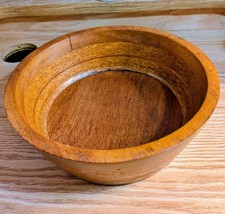 Primitive Antique Round Wood Dough Bowl 10 1/2