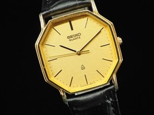 Vintage 1982 Seiko Chariot 6030-5590 SGP Gold Quartz 29mm Mens Watch JAPAN picture