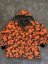 Vtg 80s 90s Johnson Garment Reversible Hunting Jacket Mens XXL Tall Camo Orange picture